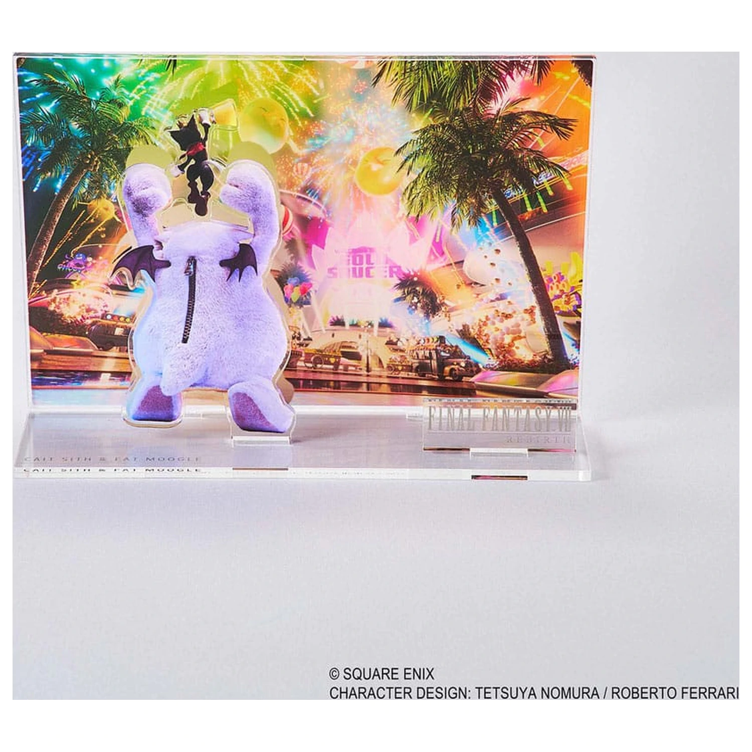 Final Fantasy VII Rebirth akrilna diorama Cait Sith & Fat Moogle Key Art fotografija proizvoda