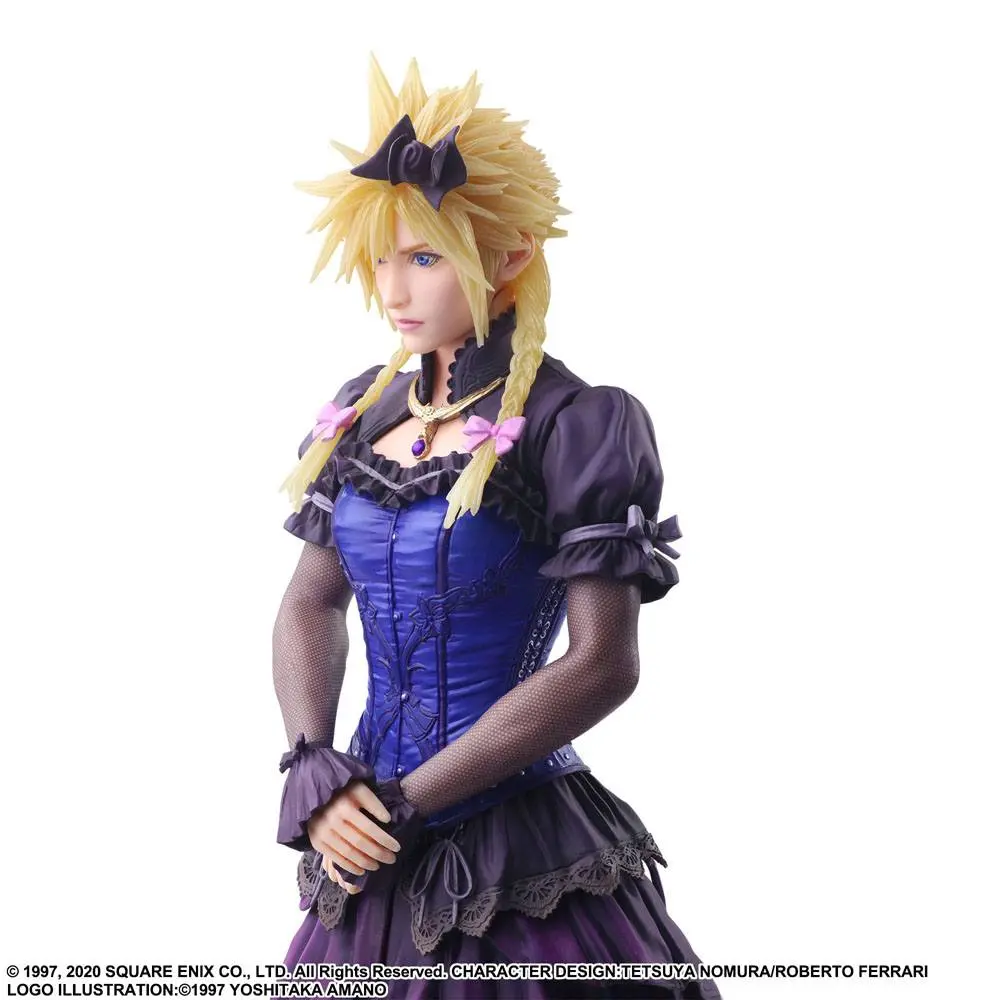 Final Fantasy VII Remake Static Arts Gallery Kip Cloud Strife Dress Ver. 28 cm fotografija proizvoda