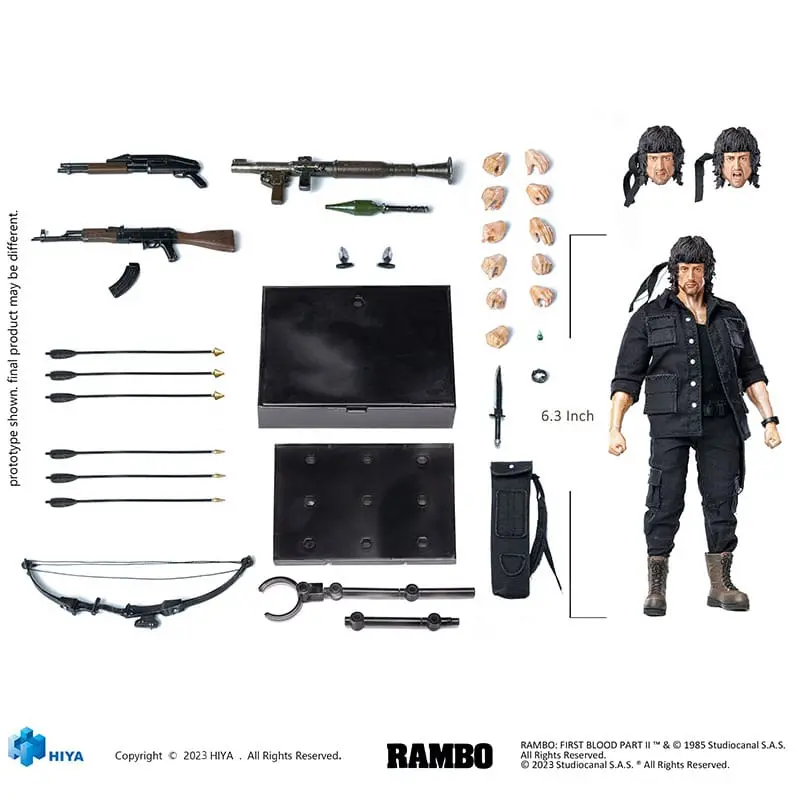 First Blood II Exquisite Super Series Akcijska figura 1/12 First Blood II John Rambo 16 cm fotografija proizvoda