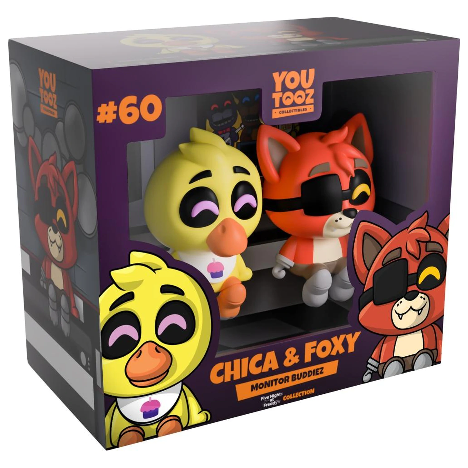 Five Nights at Freddy's Chica & Foxy Monitor Buddiez figure 6 cm fotografija proizvoda