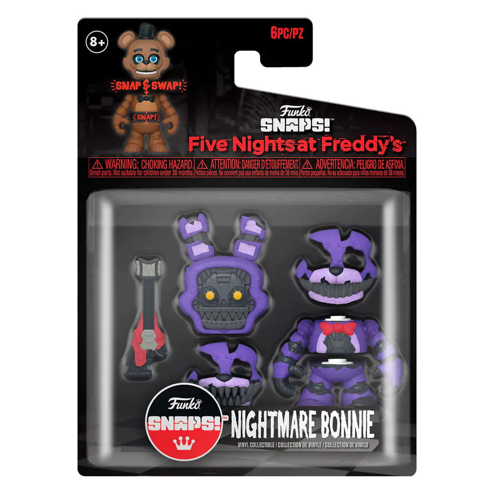 Five Nights at Freddy's Snap akcijska figura Nightmare Bonnie 9 cm fotografija proizvoda