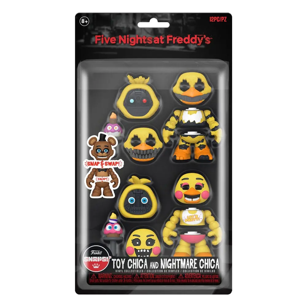 Five Nights at Freddy's Snap akcijske figure Nightmare Chica & Toy Chica 9 cm fotografija proizvoda