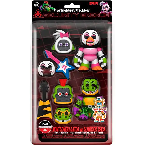 pakiranje 2 figure Five Nights at Freddys Montgomery Gator i Glamrock Chica fotografija proizvoda