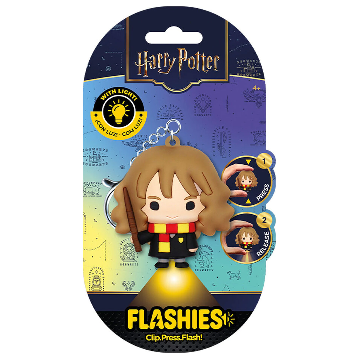Flashies Harry Potter Hermione 3D privjesak za ključeve s LED svjetiljkom fotografija proizvoda