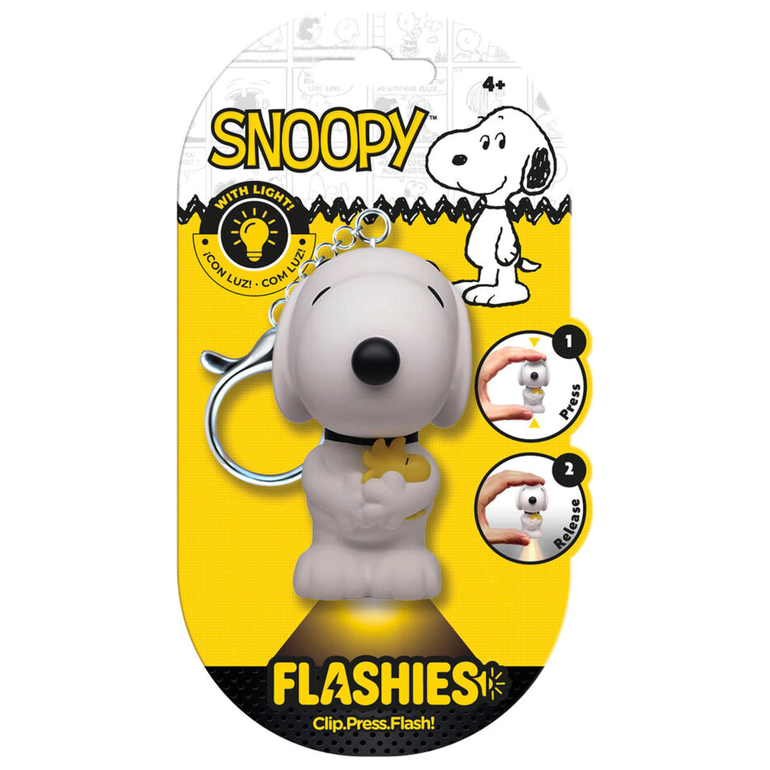 Flashies Peanuts Snoopy 3D privjesak za ključeve s LED svjetiljkom fotografija proizvoda
