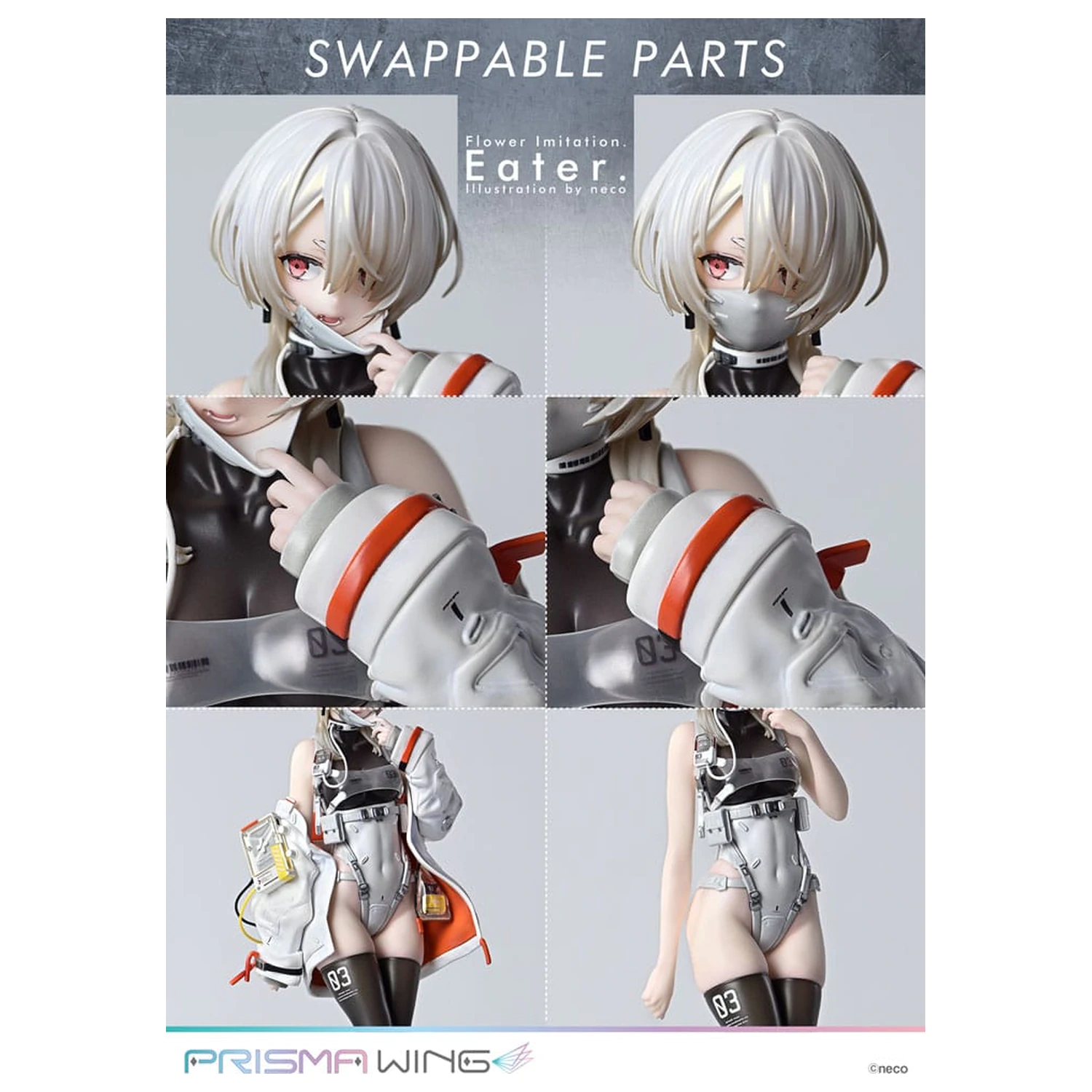 Flower Imitation Prisma Wing PVC Statua 1/7 Eater Illustration by neco 32 cm fotografija proizvoda