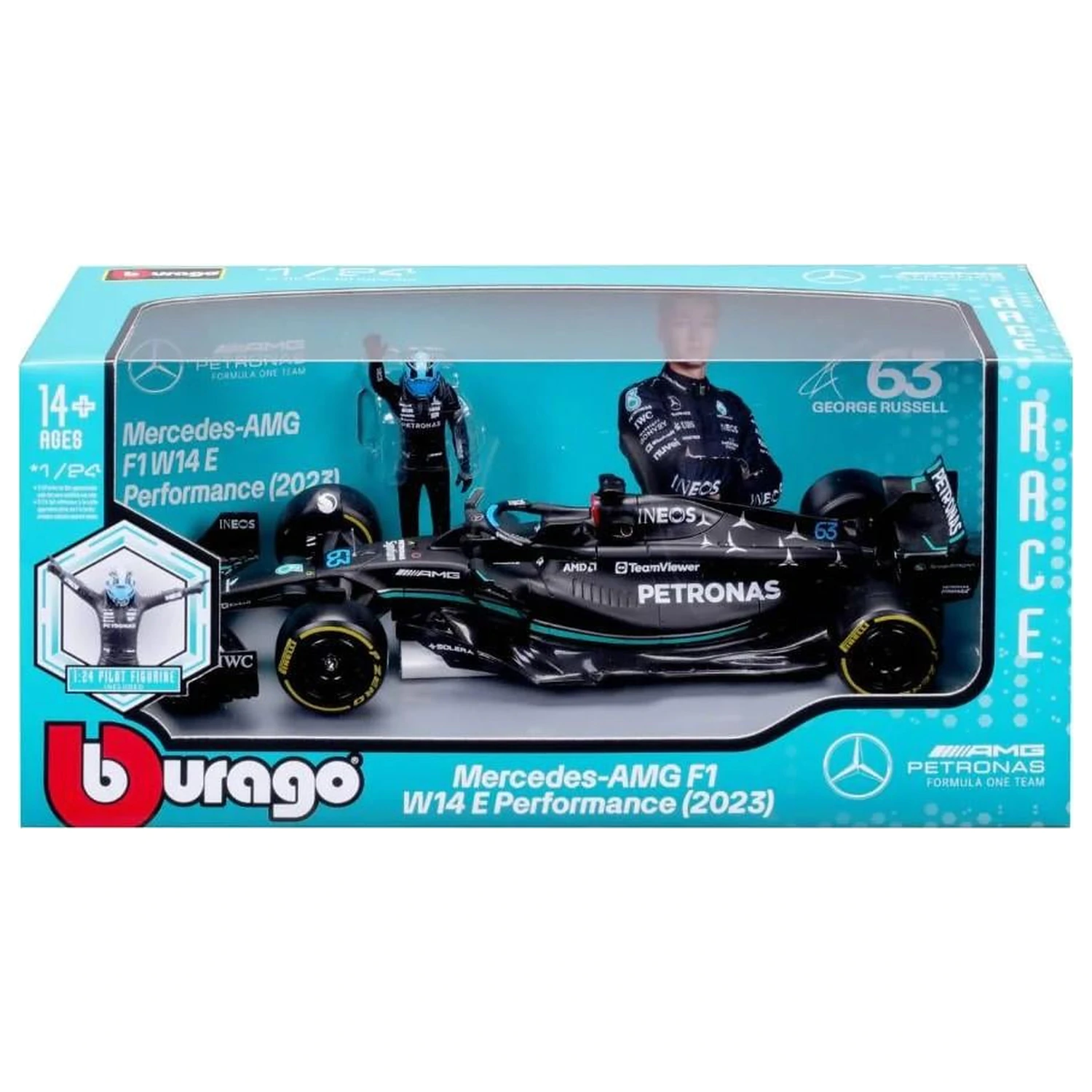 Formula 1 F1 Mercedes W14 E Perf. 2023 Hamilton – Lijevani model 1/24 fotografija proizvoda