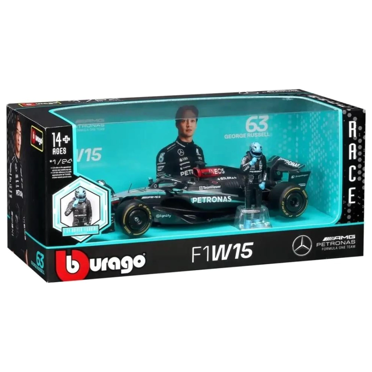 Formula 1 F1 Mercedes W15 E Perf. 2023 Russell Die-cast model 1/24 fotografija proizvoda