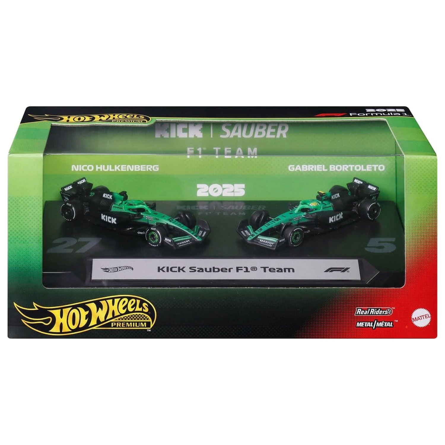 Formula 1 Hot Wheels Premium Die-Cast vozila set od 2 komada 1/64 KICK Sauber Team fotografija proizvoda