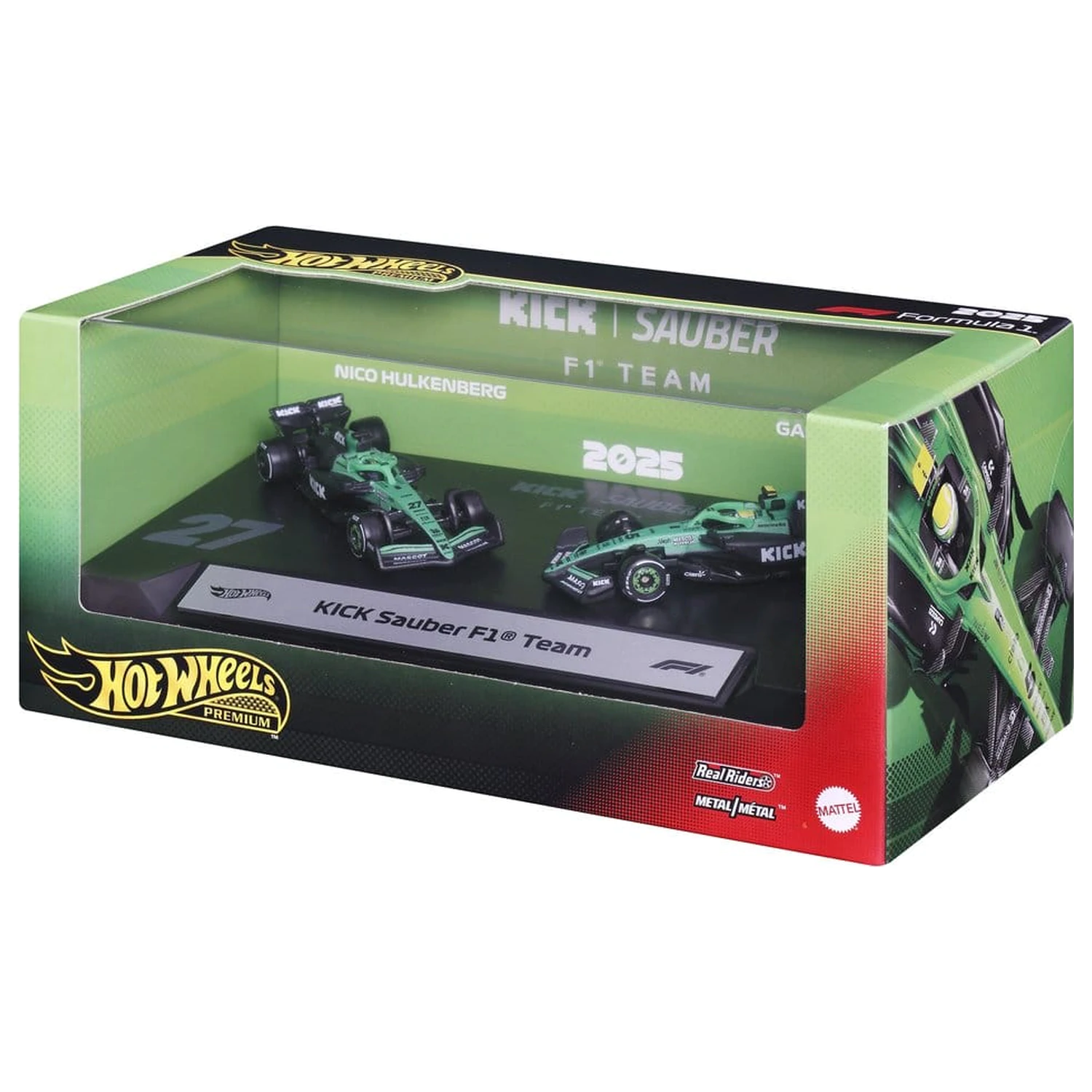 Formula 1 Hot Wheels Premium Die-Cast vozila set od 2 komada 1/64 KICK Sauber Team fotografija proizvoda
