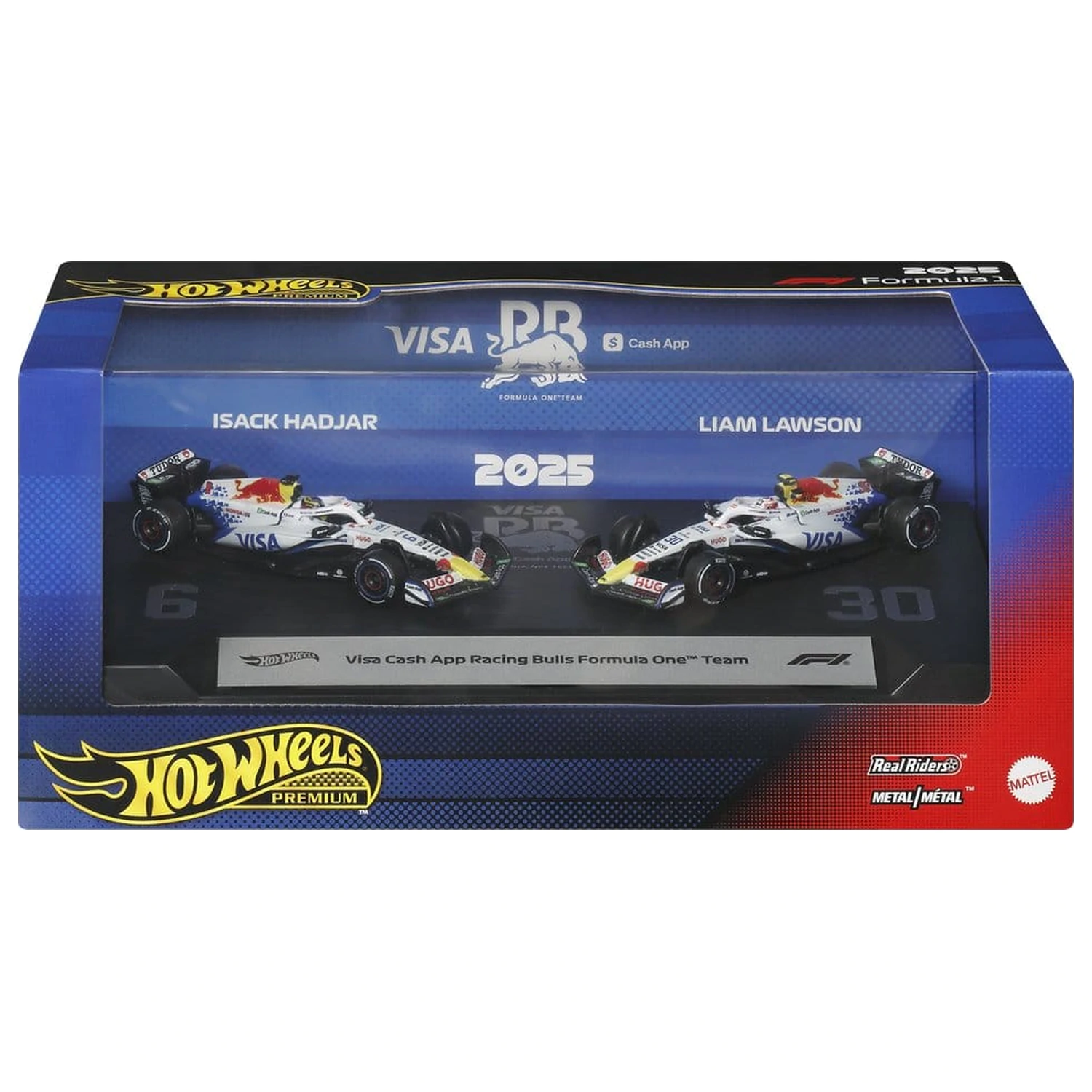 Formula 1 Hot Wheels Premium Lijevani automobil 2-pakiranje 1:64 Team Visa Cash App Racing Bulls fotografija proizvoda