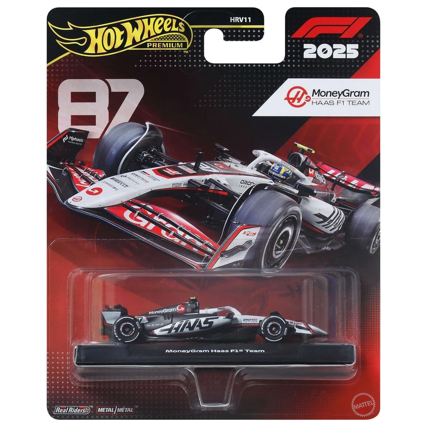 Formula 1 Hot Wheels Premium Lijevani model vozila 1/64 MoneyGram Haas F1 Team fotografija proizvoda