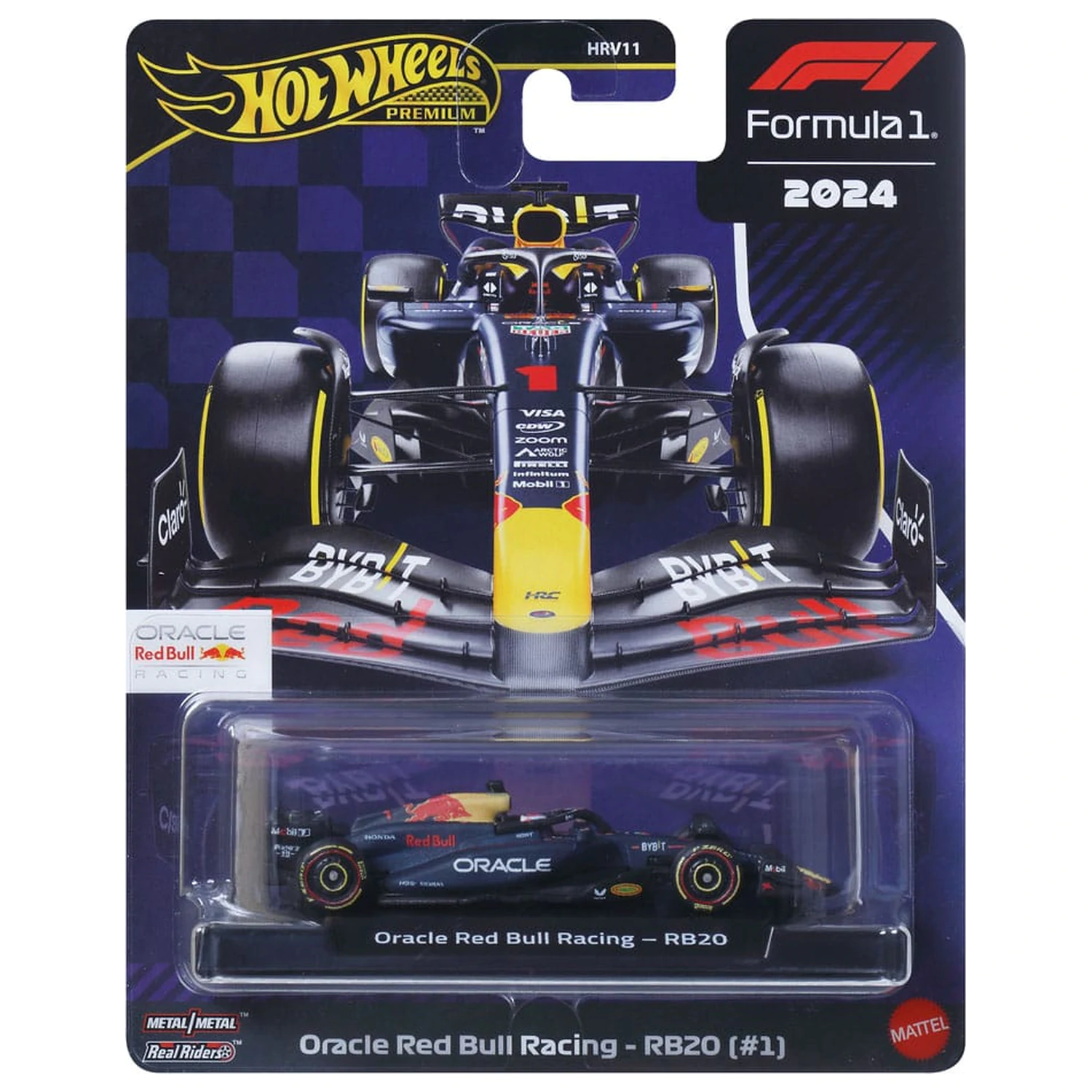 Formula 1 Hot Wheels Premium lijevano vozilo u omjeru 1/64 Oracle Red Bull Racing RB20 (#1) (Max Verstappen 2024) fotografija proizvoda