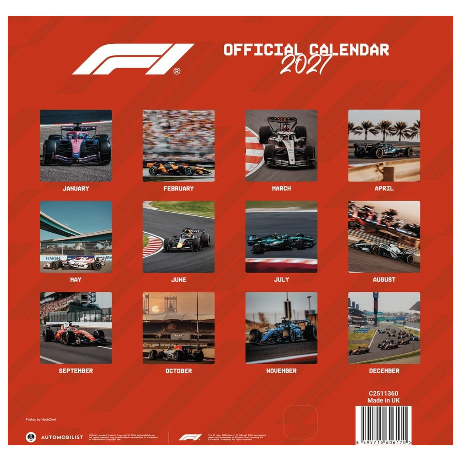 Formula 1 Kalendar 2027 30 x 30 cm fotografija proizvoda