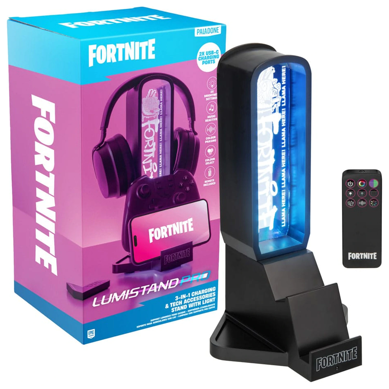 Fortnite Stalak za slušalice za stol s svjetlom 30 cm fotografija proizvoda