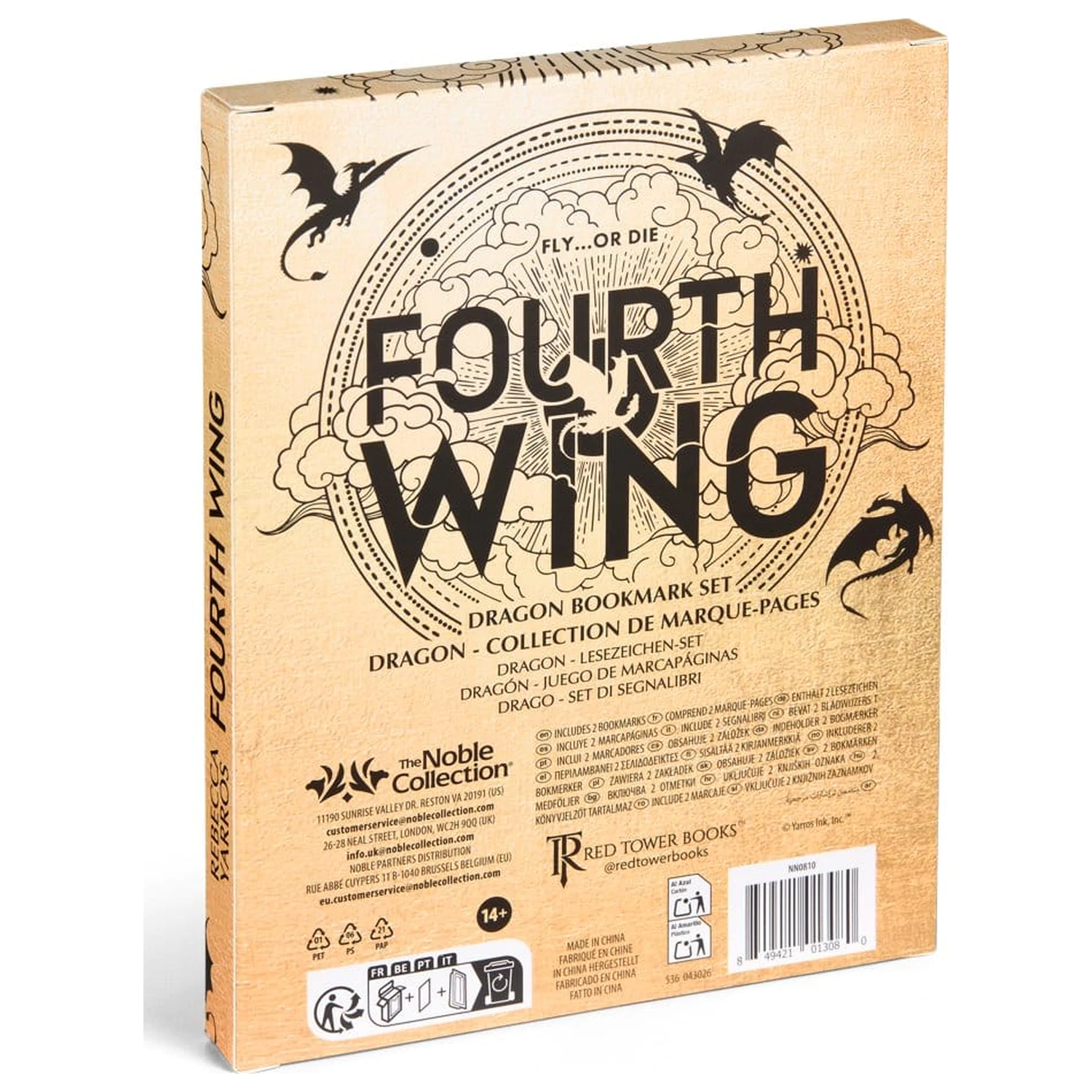Fourth Wing oznake za knjige 2 komada zmaj 15 cm fotografija proizvoda