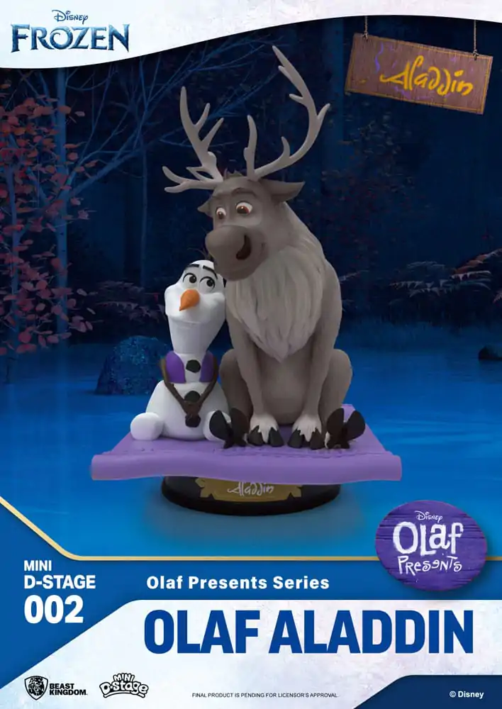 Frozen Mini Diorama Stage PVC Kip Olaf Presents Olaf Aladdin 12 cm fotografija proizvoda