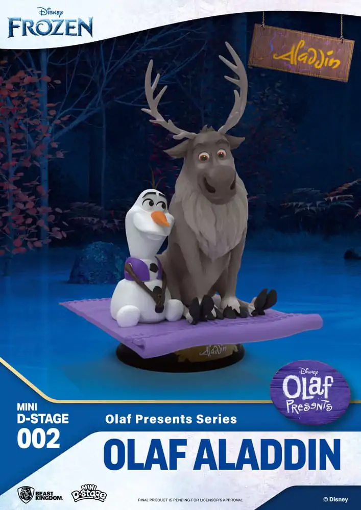 Frozen Mini Diorama Stage PVC Kip Olaf Presents Olaf Aladdin 12 cm fotografija proizvoda