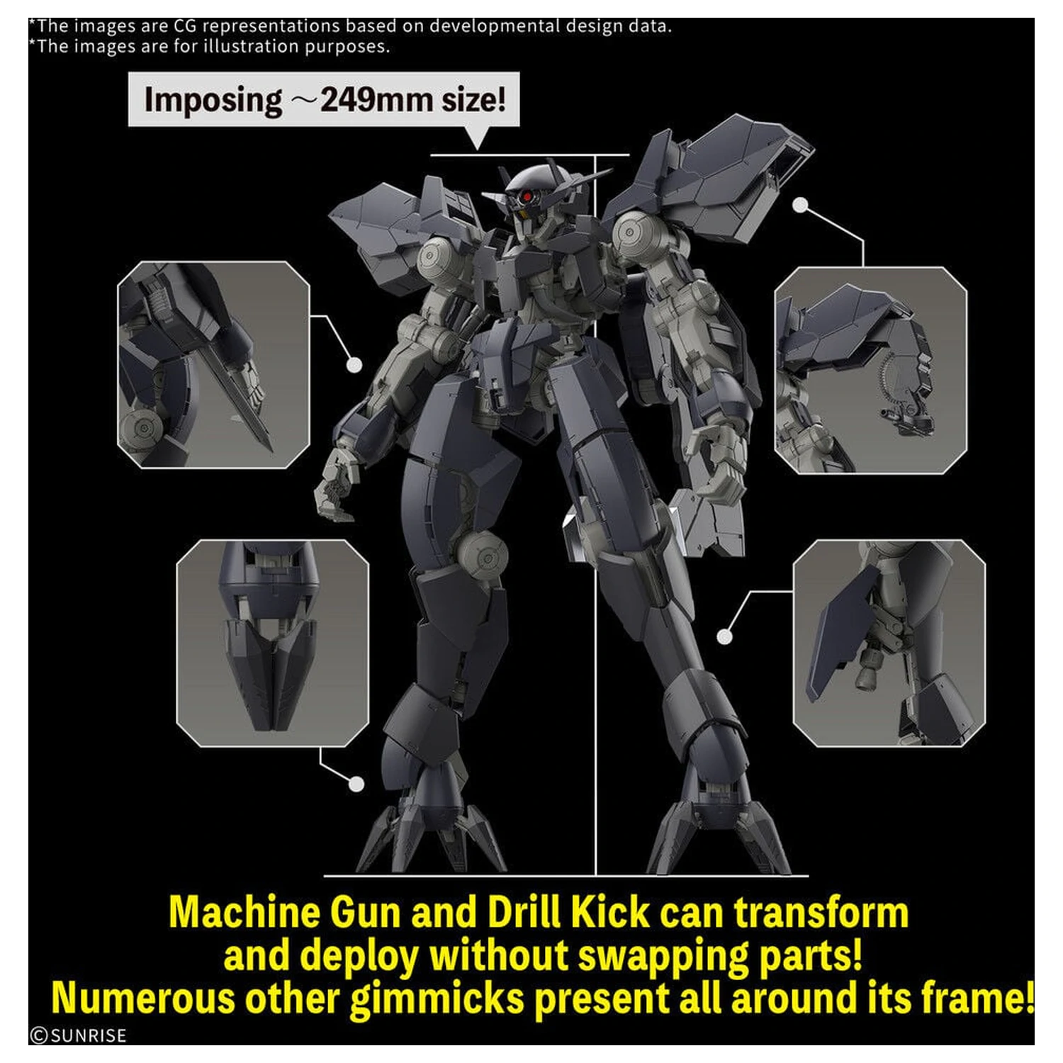 Full Mechanics 1/100 Graze Ein Mobile Suit Gundam Iron-Blooded Orphans Model Komplet fotografija proizvoda