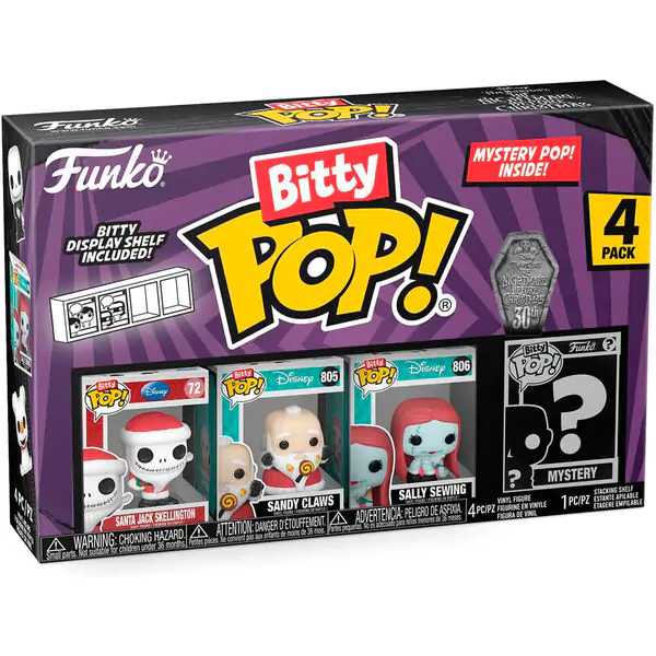 Bitty POP! Vinilna Figura 4-Pack Disney Nightmare Before Christmas Santa Jack fotografija proizvoda