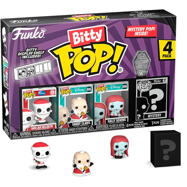 Bitty POP! Vinilna Figura 4-Pack Disney Nightmare Before Christmas Santa Jack fotografija proizvoda