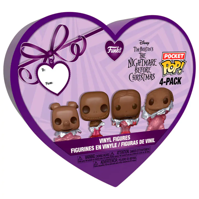 Nightmare before Christmas Valentines Pocket POP! Vinilna figura 4-Pack Choc 4 cm fotografija proizvoda