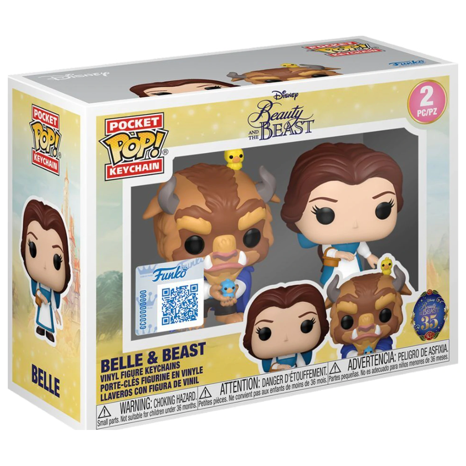 Funko POP figure 2 Privjesci za ključeve Disney Beauty And The Beast Belle & Beast fotografija proizvoda