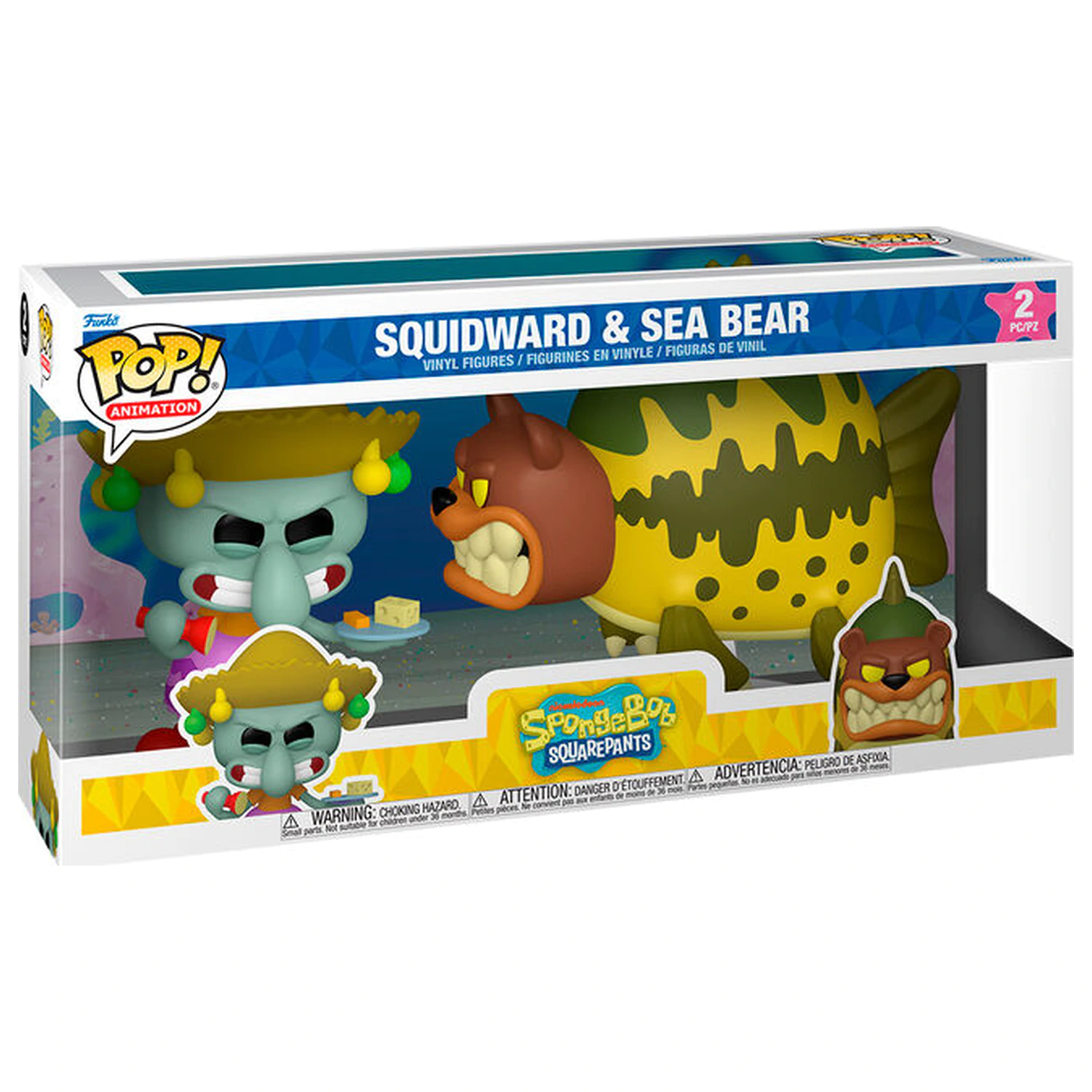 Funko POP pakiranje 2 figurice SpongeBob SquarePants Squidward & Sea Bear fotografija proizvoda