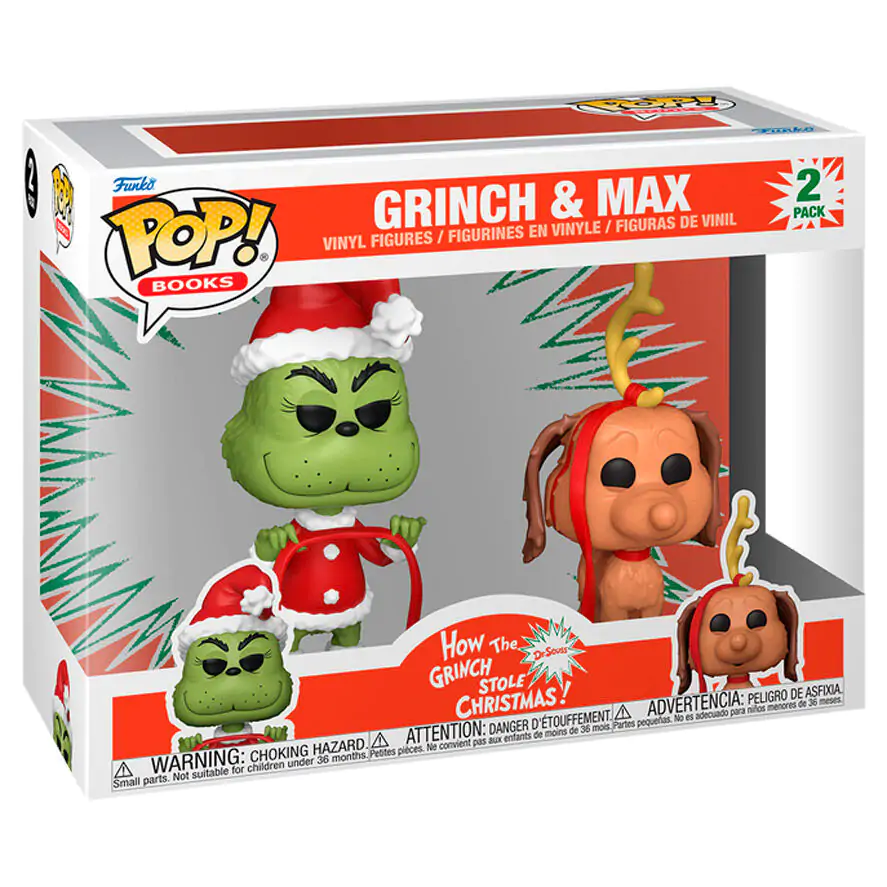 The Grinch(Anniversary) Funko POP! Books Vinilne Figure 2-Pack Grinch s Max 9 cm fotografija proizvoda