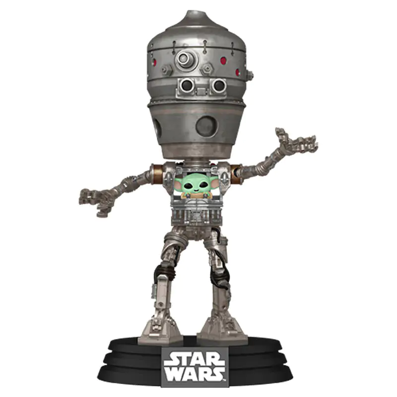 Star Wars: The Mandalorian Funko POP! Deluxe Vinilna klimoglavac figura IG-12 with Grogu 17 cm fotografija proizvoda