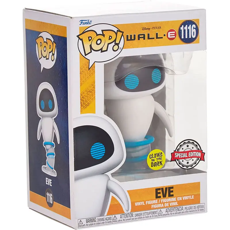 Wall-E POP! Disney Vinilna Figura Eve Flying (Sjaji u mraku) 9 cm fotografija proizvoda