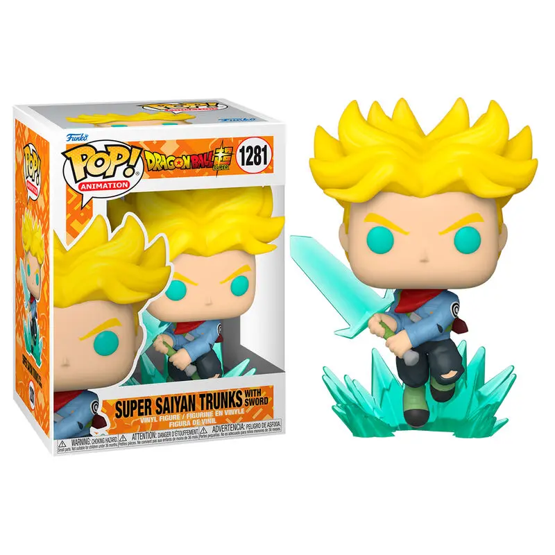 Dragon Ball Super POP! Animation Vinyl Figura SS Trunks s Mačem 9 cm fotografija proizvoda