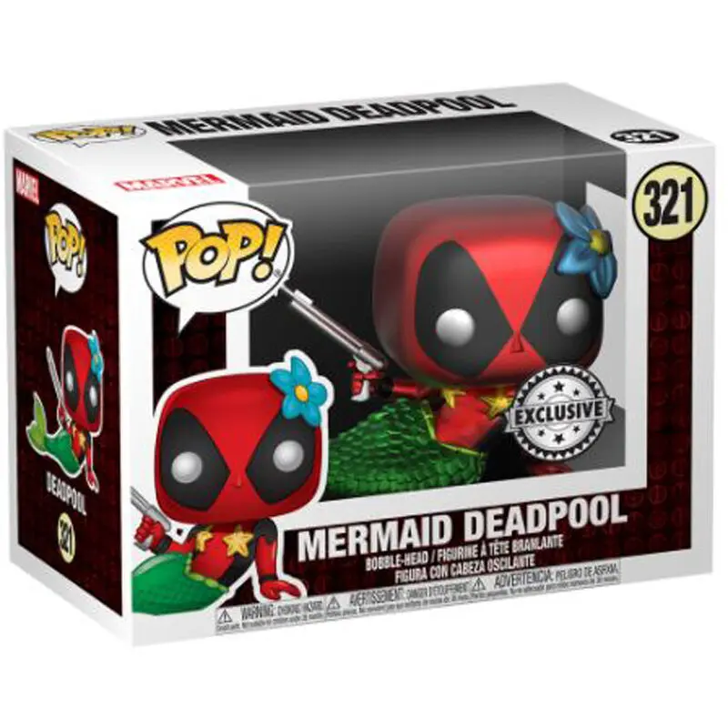 Funko POP! figura i majica Marvel Deadpool Mermaid Exkluzív kutija fotografija proizvoda