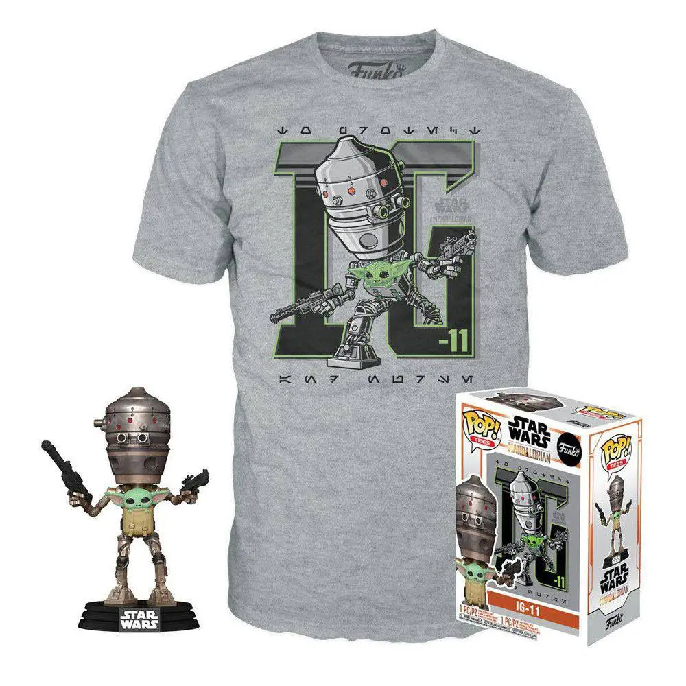 Funko POP! figura & majica u kutiji Star Wars The Mandalorian IG-11 with the Child fotografija proizvoda