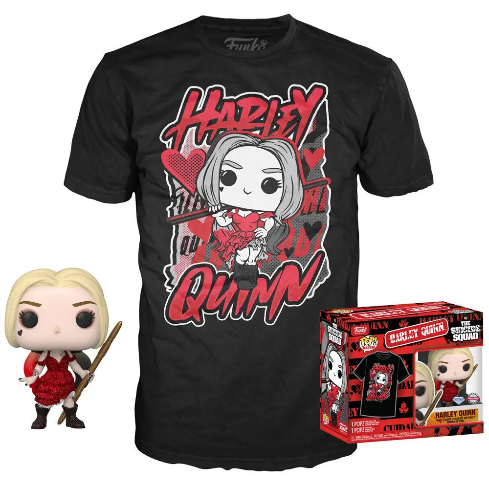 Funko POP! figura i majica u kutiji Suicide Squad 2 Harley Quinn fotografija proizvoda