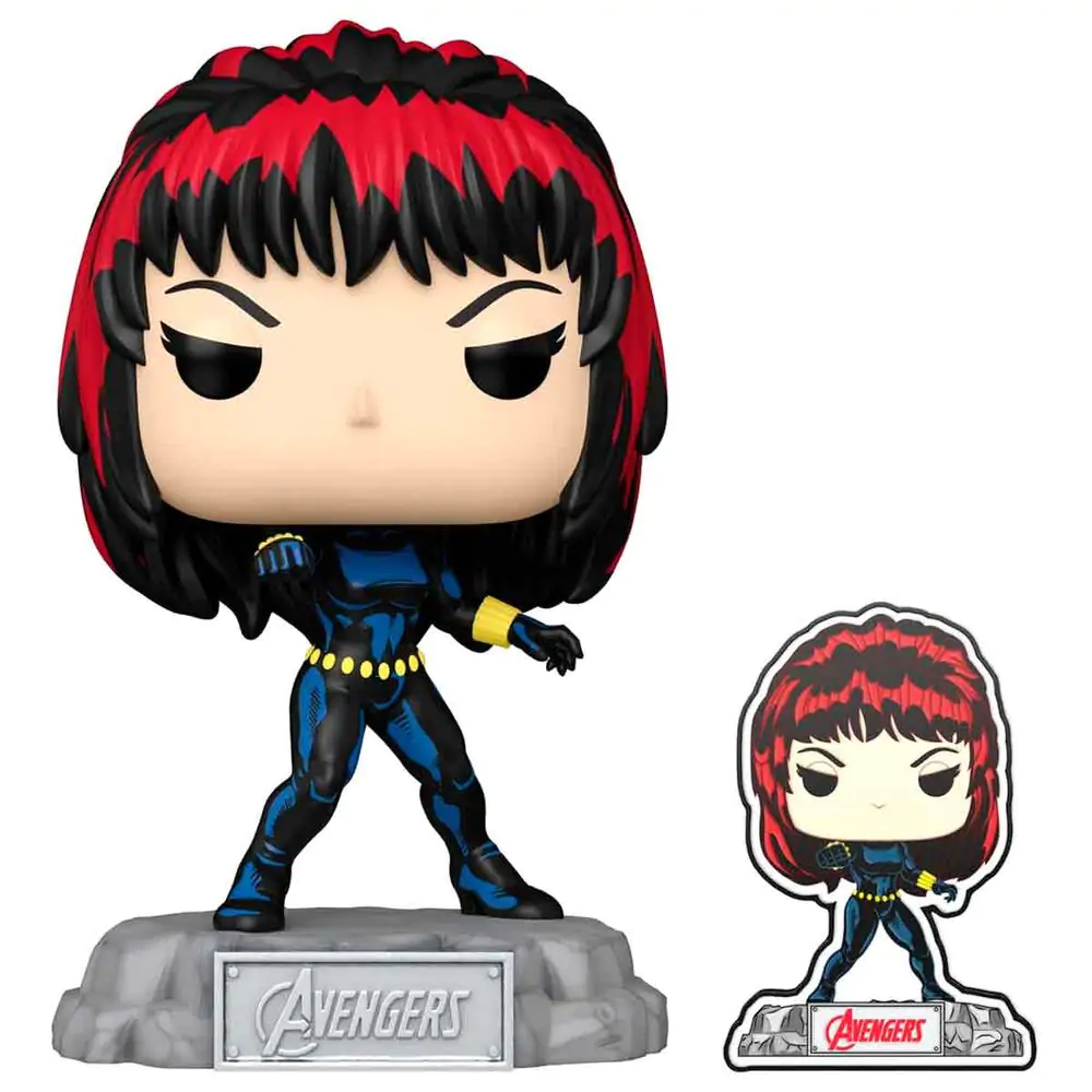 Funko POP figura Marvel Avengers 60th Anniversary Comic Black Widow s bedžom Exclusive fotografija proizvoda