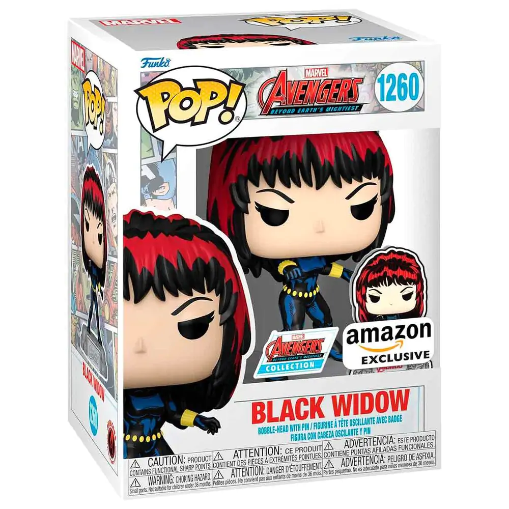 Funko POP figura Marvel Avengers 60th Anniversary Comic Black Widow s bedžom Exclusive fotografija proizvoda