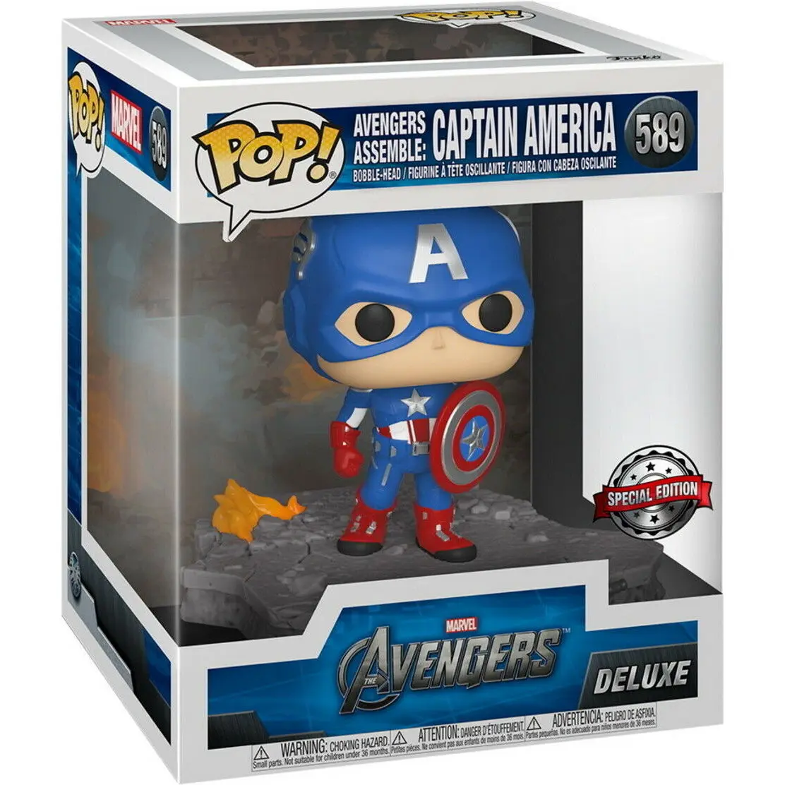 Avengers POP! Deluxe Vinilna Figura Captain America (Assemble) 9 cm fotografija proizvoda