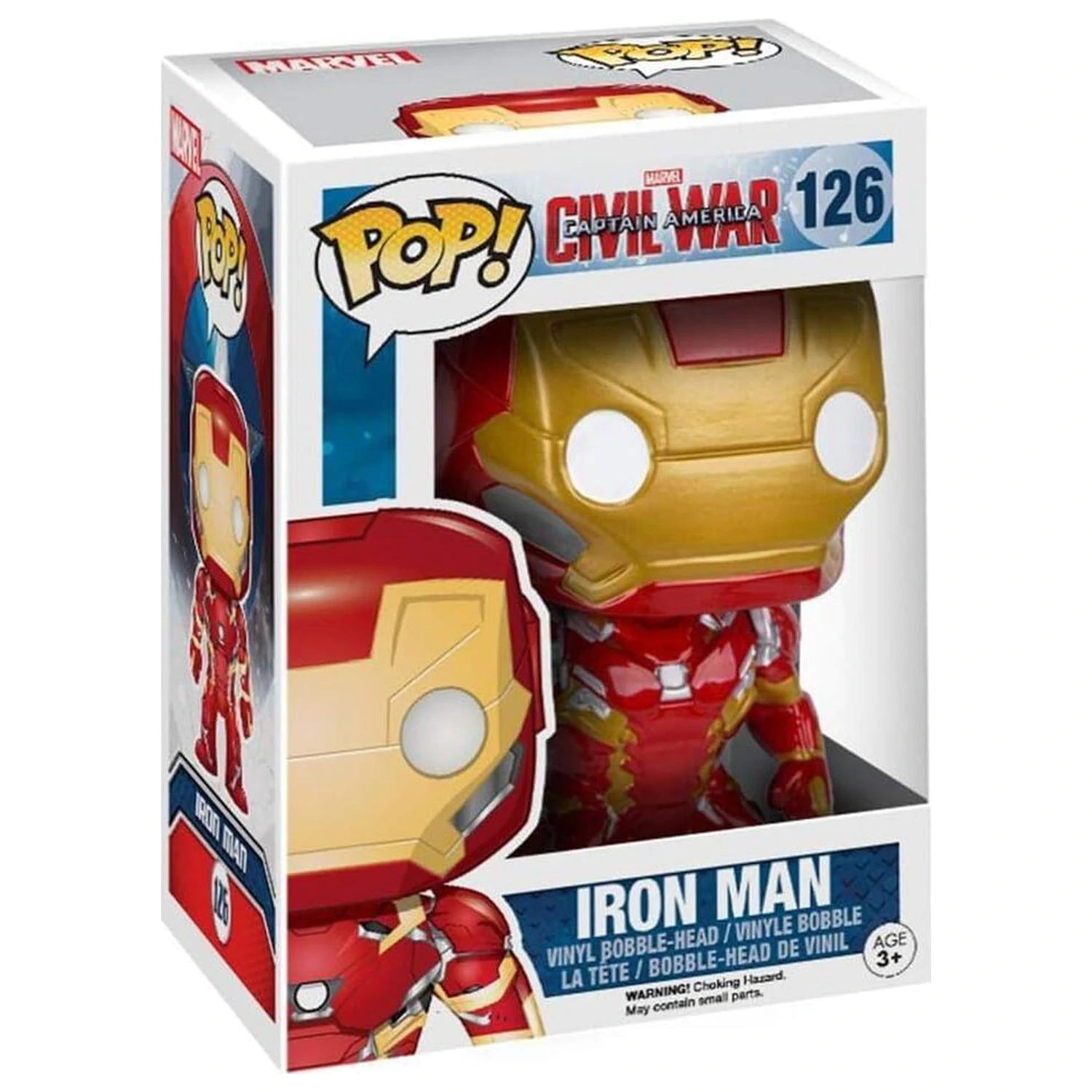 Captain America Civil War POP! Vinilna klimoglavac Iron Man 10 cm fotografija proizvoda