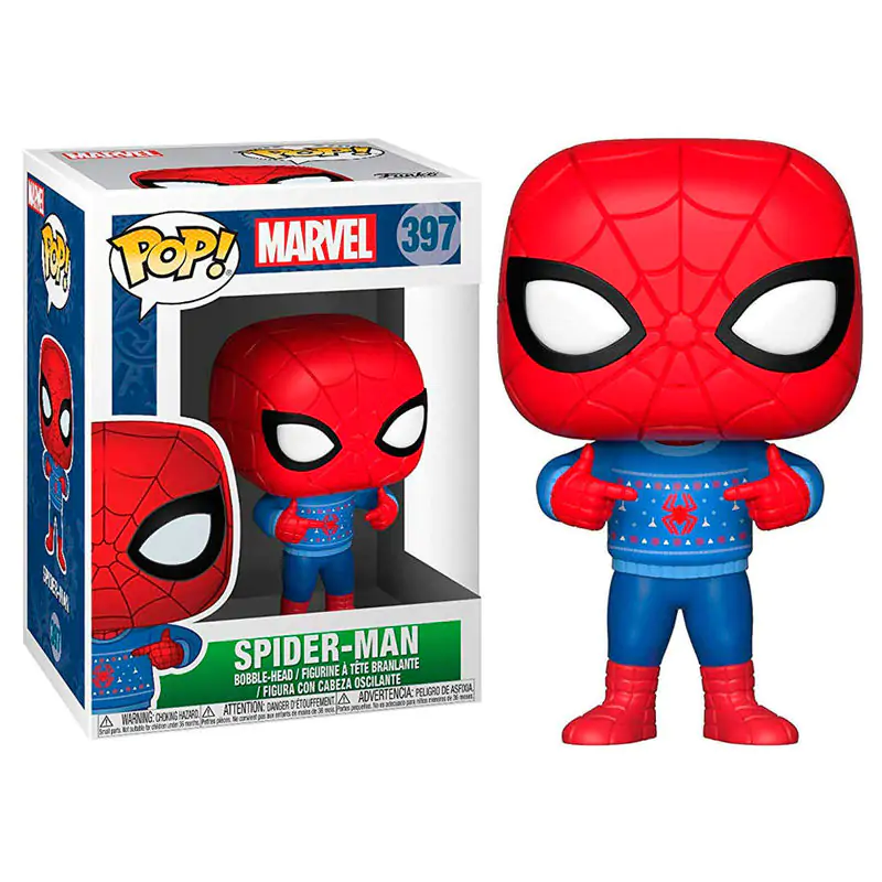 Funko POP figura Marvel Holiday Spider-Man with Ugly Sweater fotografija proizvoda