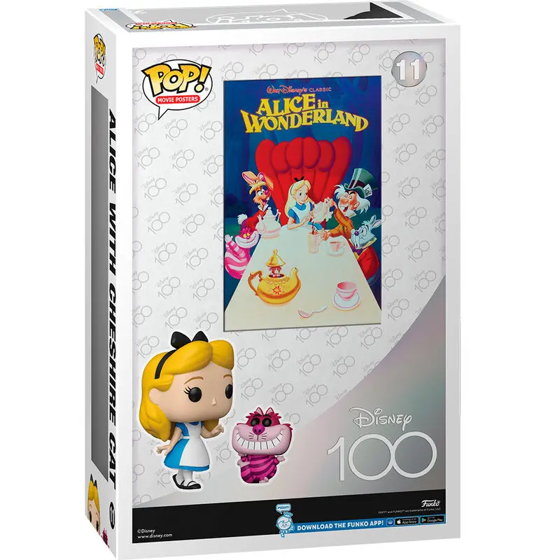 Disney's 100th Anniversary POP! Filmski Poster i Figura Alice in Wonderland 9 cm fotografija proizvoda