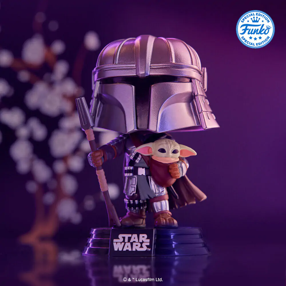 Funko POP figura Star Wars Impressions Mandalorian with Grogu Exclusive fotografija proizvoda