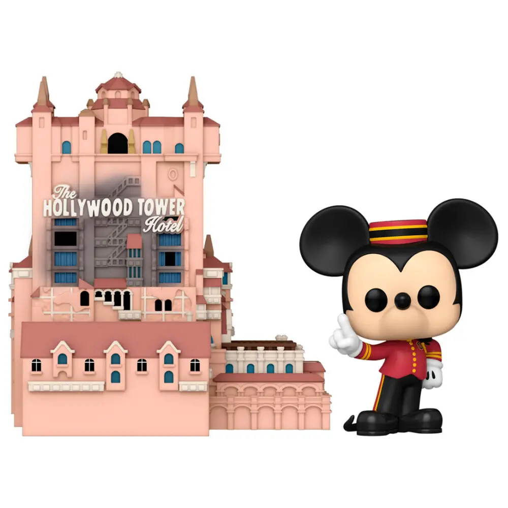 Walt Disney Word 50th Anniversary POP! Town Vinil Figura Hollywood Tower Hotel i Mickey Mouse 9 cm fotografija proizvoda