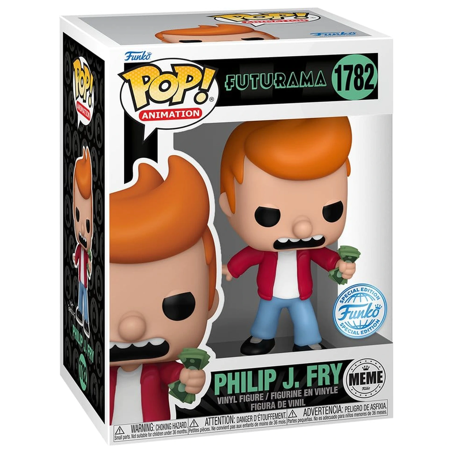Futurama Funko POP! Animation vinilna figura Philip J. Fry (Take My Money Meme) Exclusive Edition 9 cm fotografija proizvoda