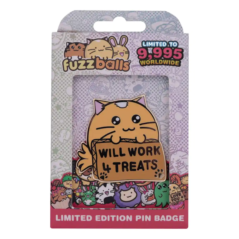 Fuzzballs Pin Badge Whisky Will Work 4 Treats ograničeno izdanje fotografija proizvoda