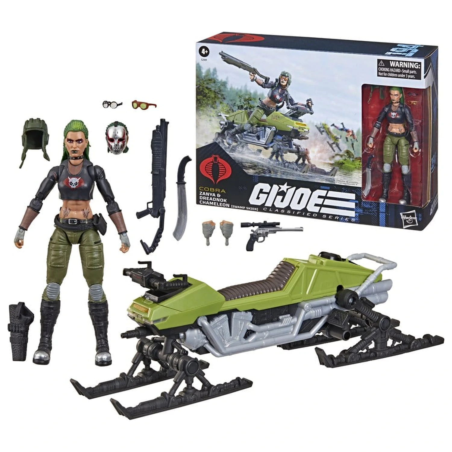 G.I. Joe Classified Series Akcijska figura i set vozila #194 Zanya and Dreadnok Chameleon (Swamp Skier) 15 cm fotografija proizvoda