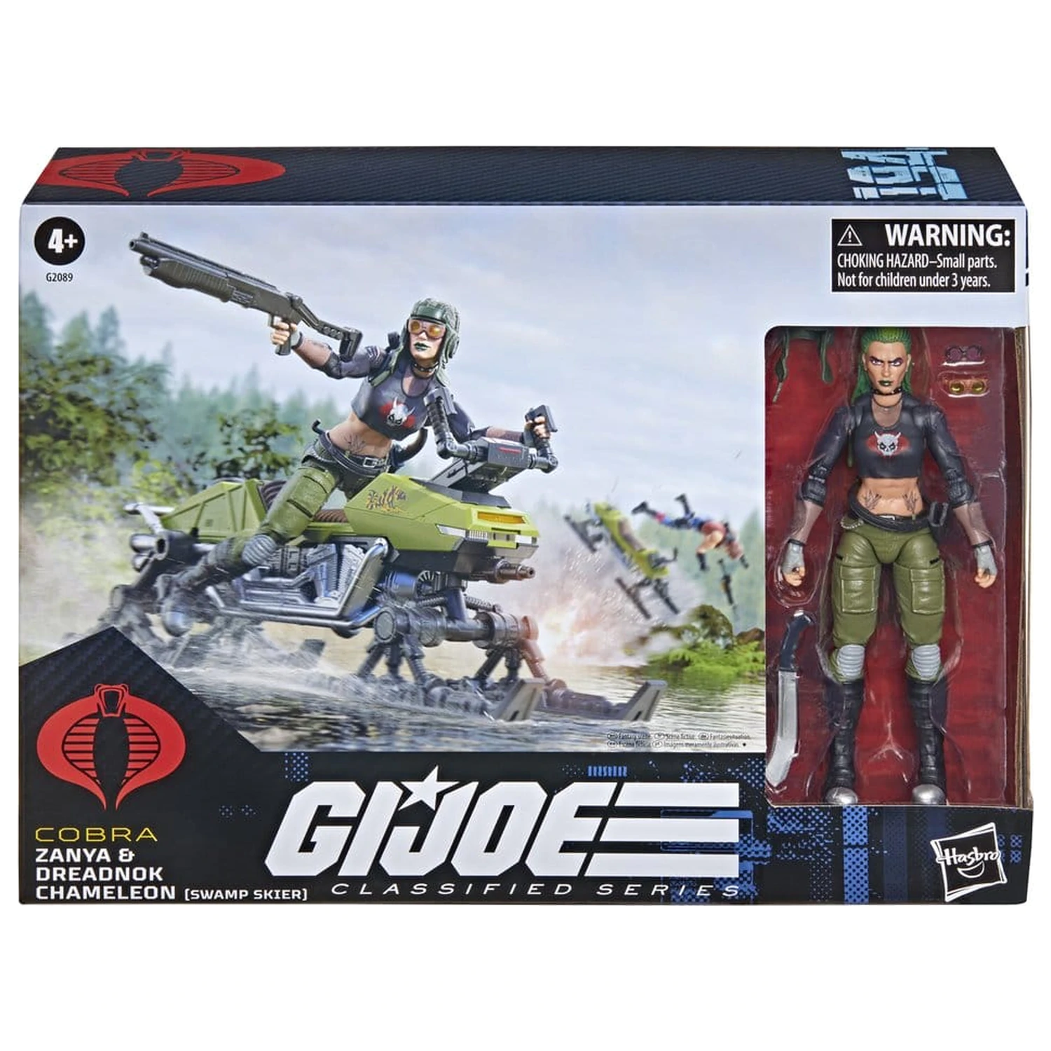 G.I. Joe Classified Series Akcijska figura i set vozila #194 Zanya and Dreadnok Chameleon (Swamp Skier) 15 cm fotografija proizvoda