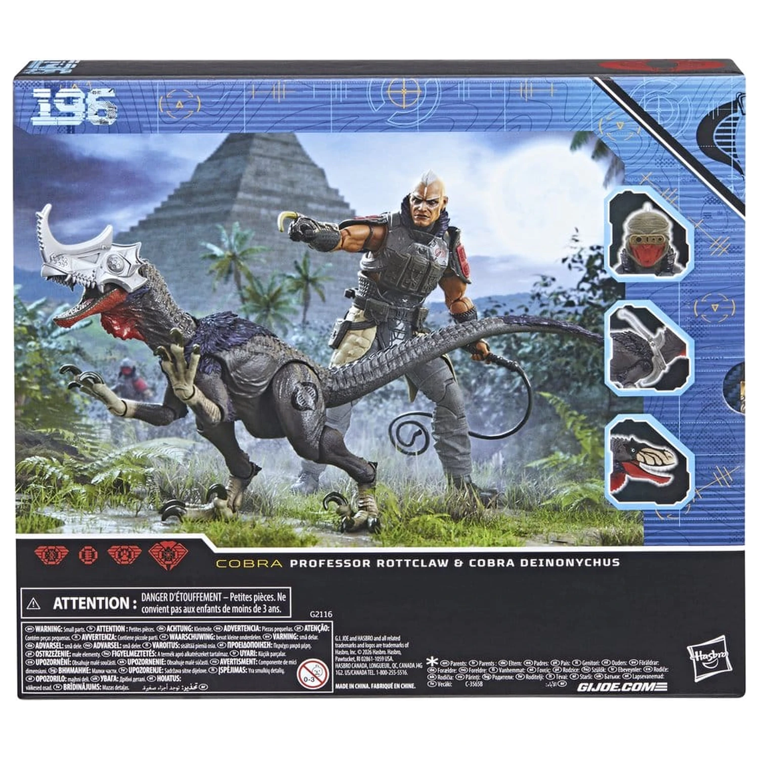 G.I. Joe Classified Series Akcijske Figure Dvostruko Pakiranje #196 Professor Rottclaw & Cobra Deinonychus 15 cm fotografija proizvoda