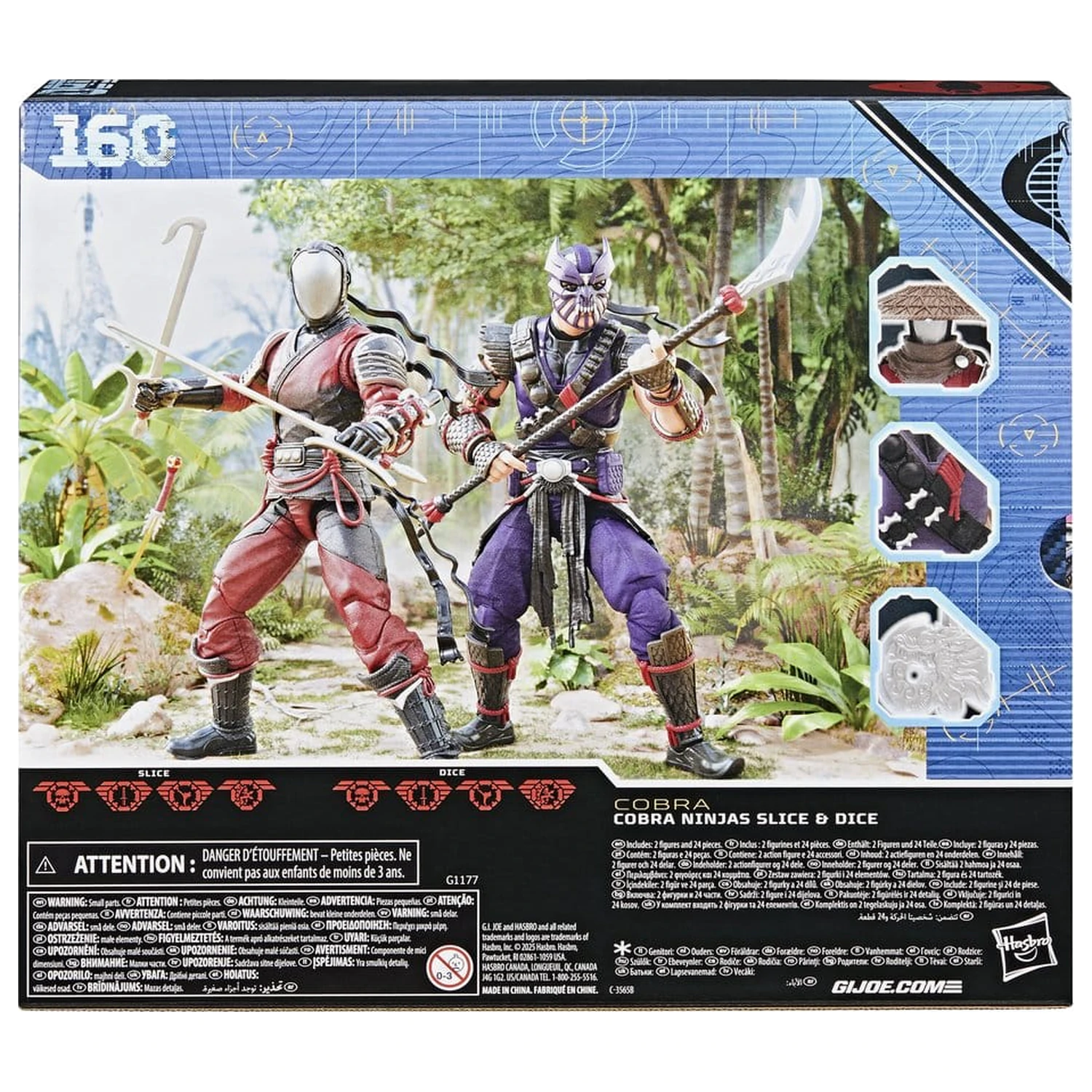 G.I. Joe Classified Series Akcijska figura 2-Pack #160 Cobra Ninjas Slice & Dice 15 cm fotografija proizvoda