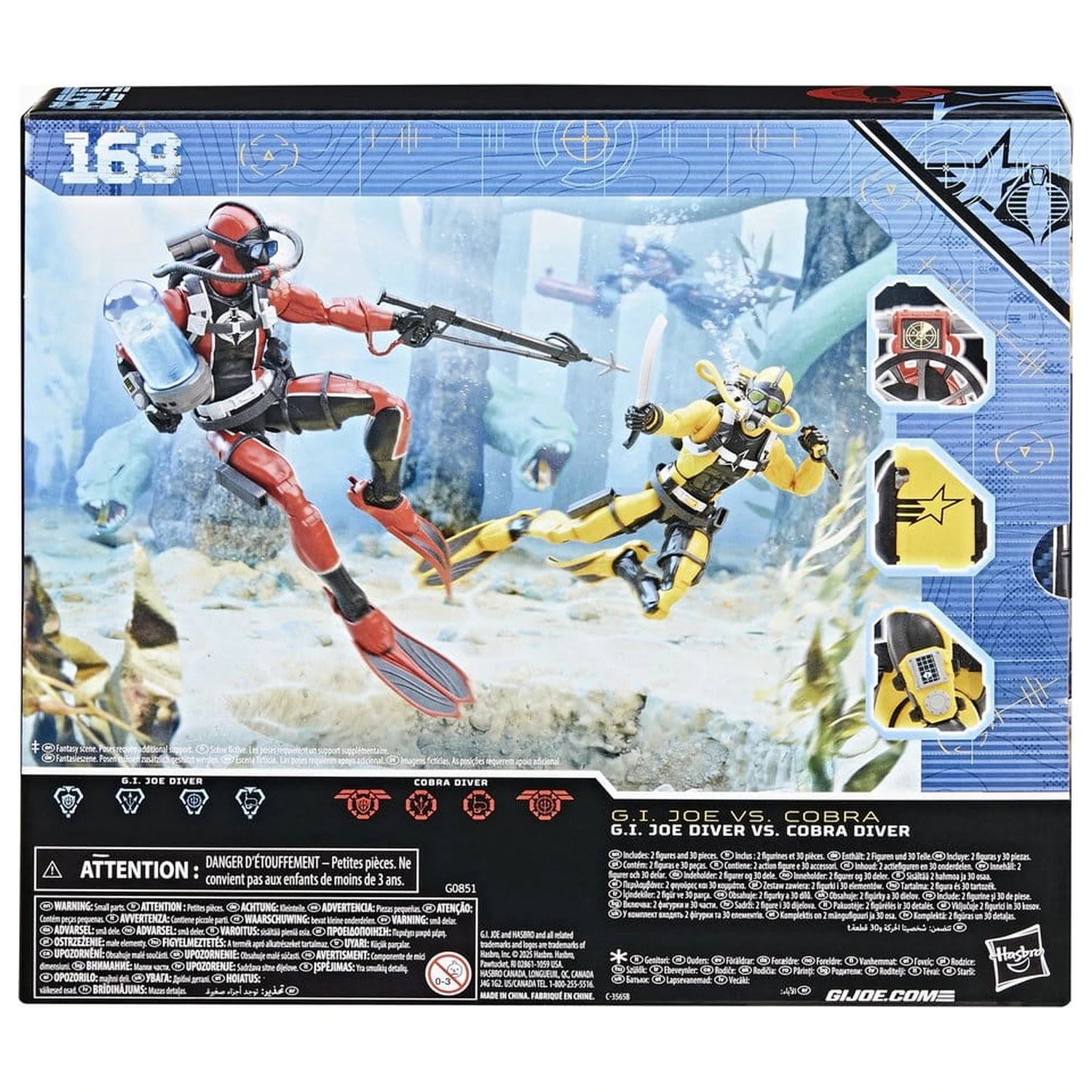 G.I. Joe Classified Series Akcijske figure paket od 2 komada #169 G.I. Joe Diver vs. Cobra Diver 15 cm fotografija proizvoda